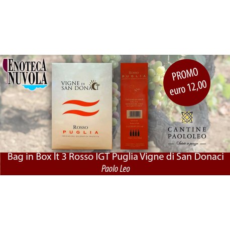Bag in Box Rosso IGT Puglia Vigne di San Donaci Paolo Leo LT 3