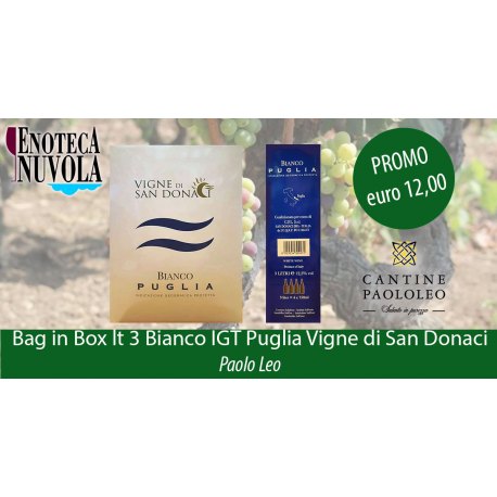 Bag in Box Bianco IGT Puglia Vigne di San Donaci Paolo Leo LT 3